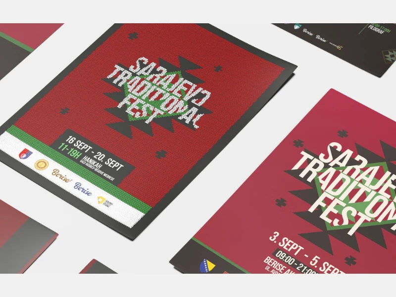 Sarajevo Traditional Fest print design by Goldenscreen.
