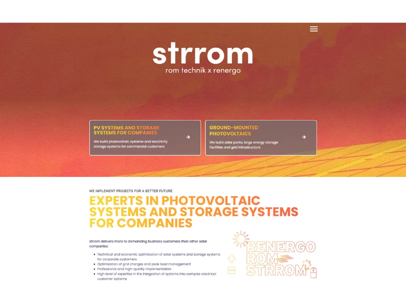 Strrom Home Page website design by Thomas Gress.
