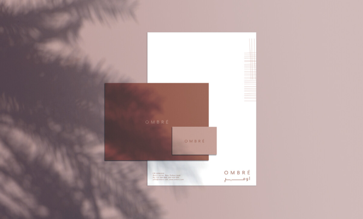 Ombré branding materials by Undermyeye.