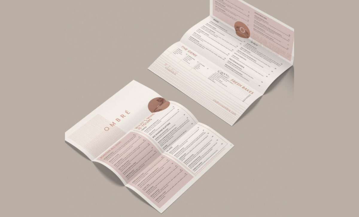 Ombré menu by Undermyeye.