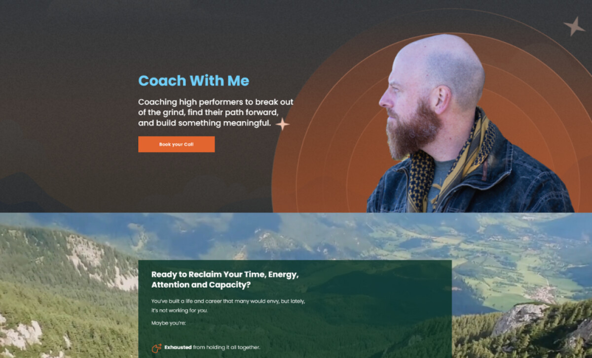 Nicholas Whitaker Coaching explore coaching page by Design Mingle.