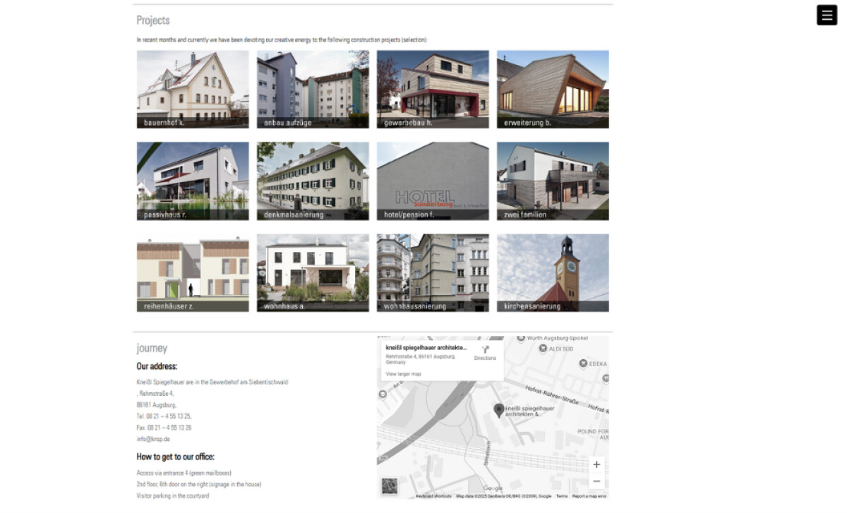 Kneißl & Spiegelhauer projects and journey section by Zedo Media.