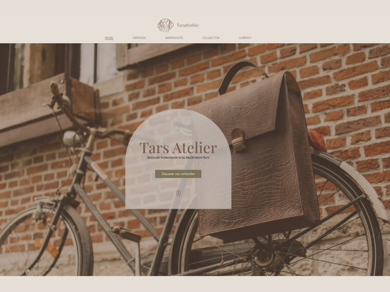 TarsAtelier Home Page website design by Bambam.