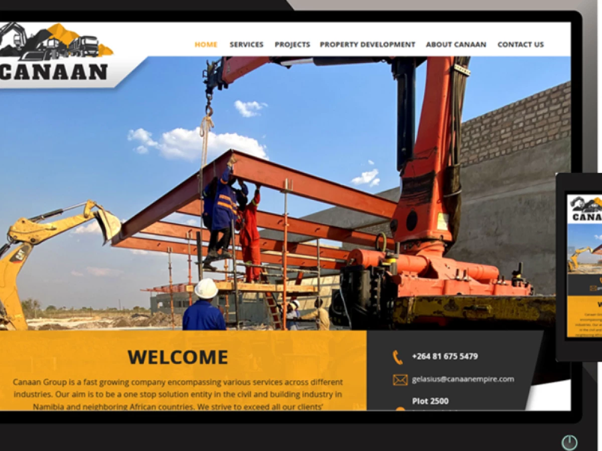Canaan Group Home Page website design by Blue Crane Web Development.