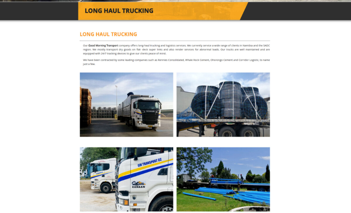 Canaan Group products and services section by Blue Crane Web Development.