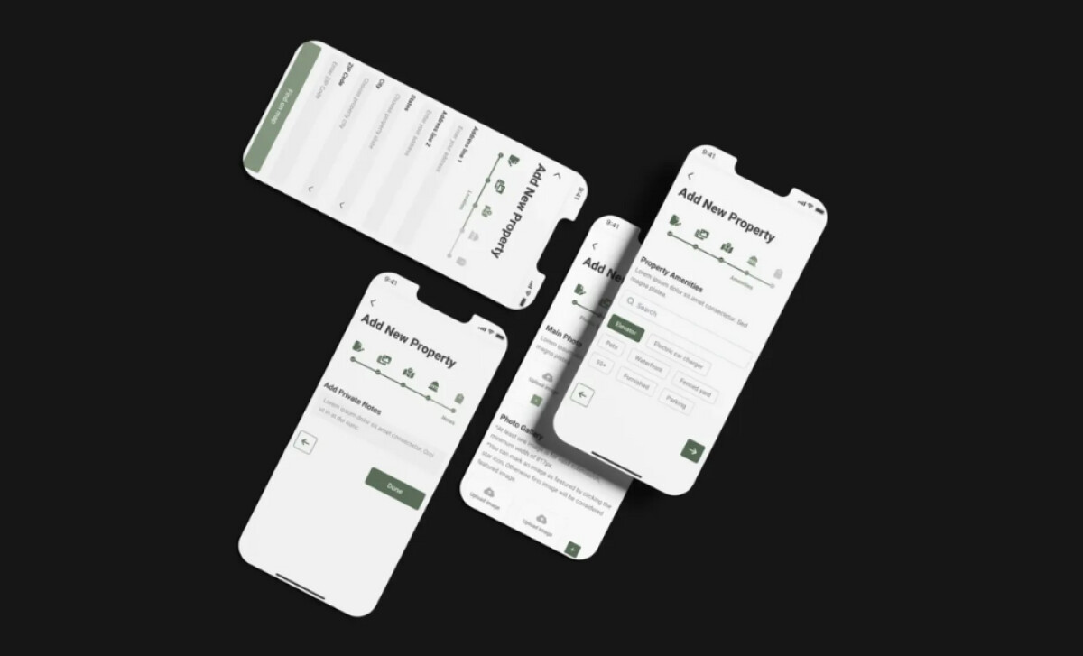 Ooh Rent 'Add New Property' page by Innovation Scope.