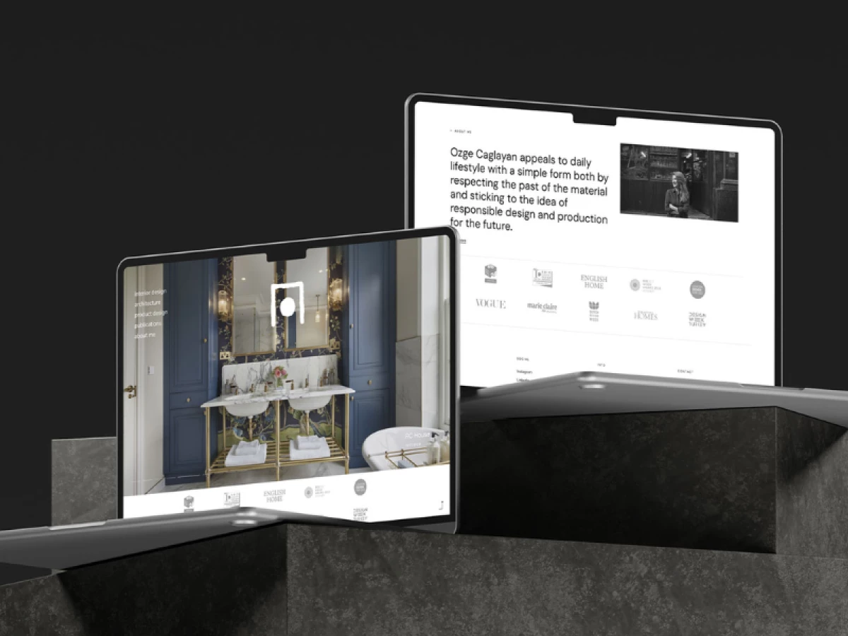Ozge Caglayan Studio website design by AkıldakalArt.