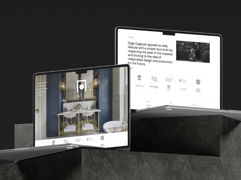 Ozge Caglayan Studio website design by AkıldakalArt.