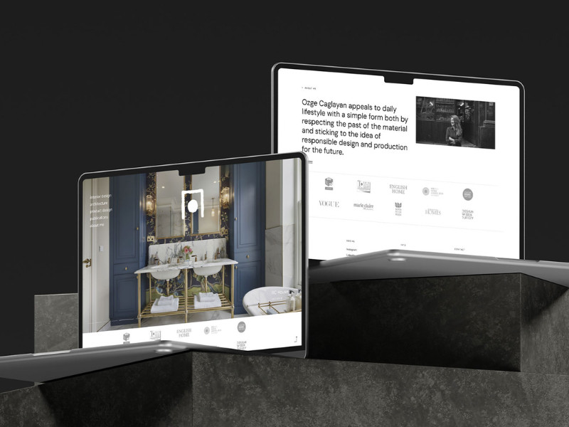 Ozge Caglayan Studio website design by AkıldakalArt.