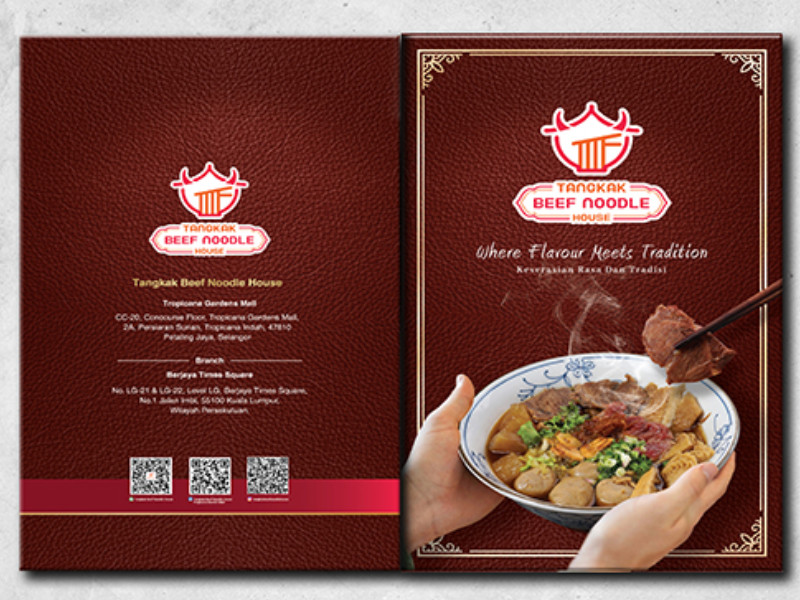 Tangkak Beef Noodle House cover design by Link Creative Design.