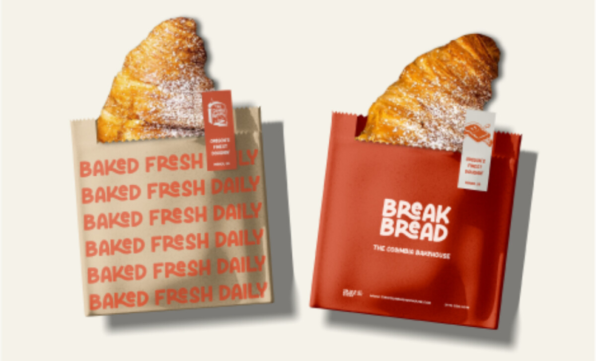 The Columbia Bakehouse croissant sleeves by Hi Lo Design Co.