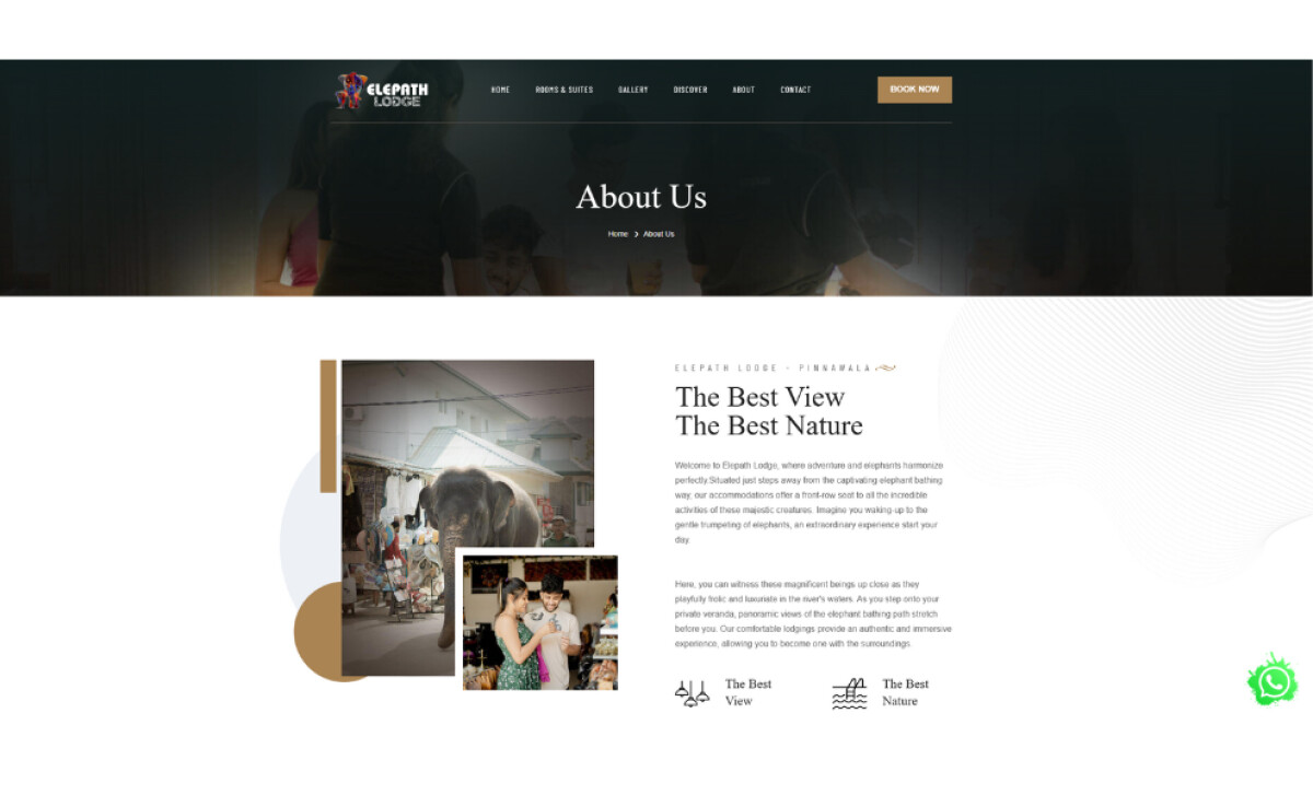 Elepath Lodge about us section by Helianthus-AdzinAir.