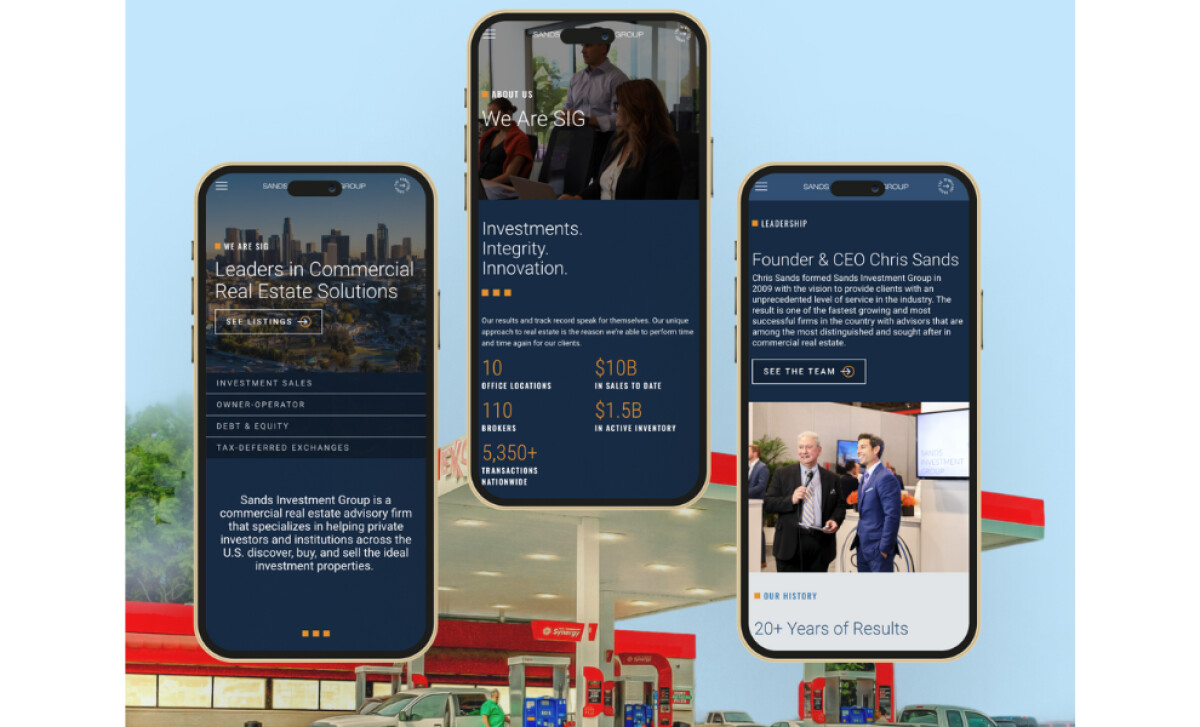 Sands Investment Group Responsive Web Design