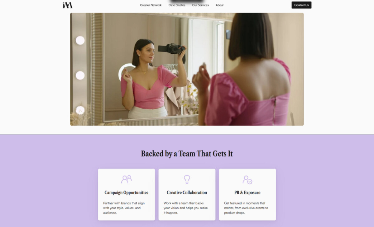 Inflix Media services section by 23 Saints.