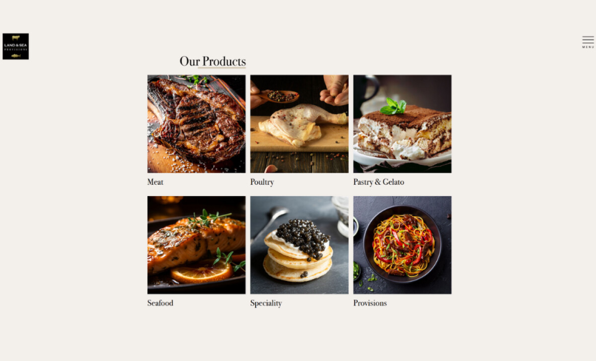 Land & Sea Provisions products section by Laidlaw Group.