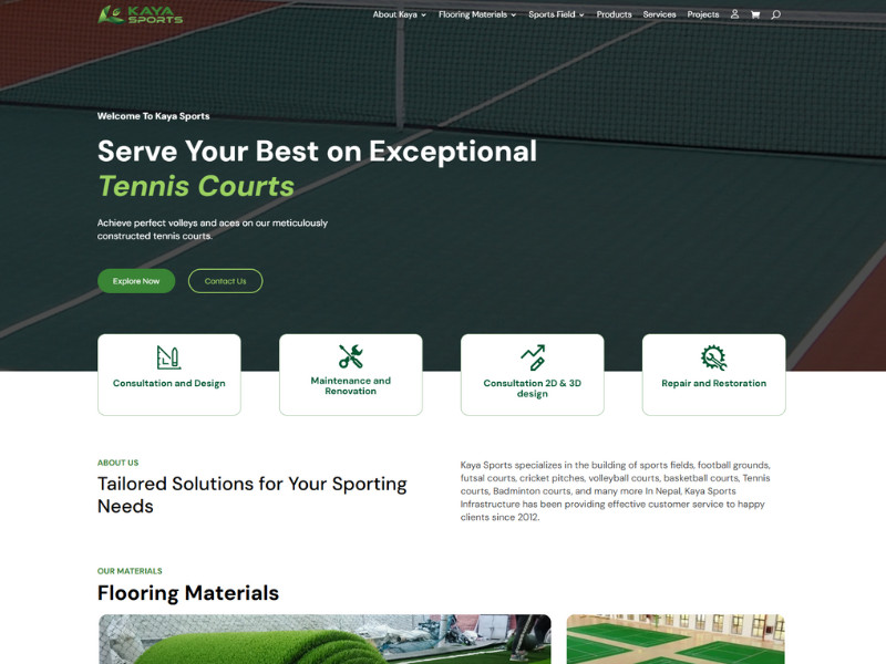 Kaya Sports website design by WeBajra Studio.