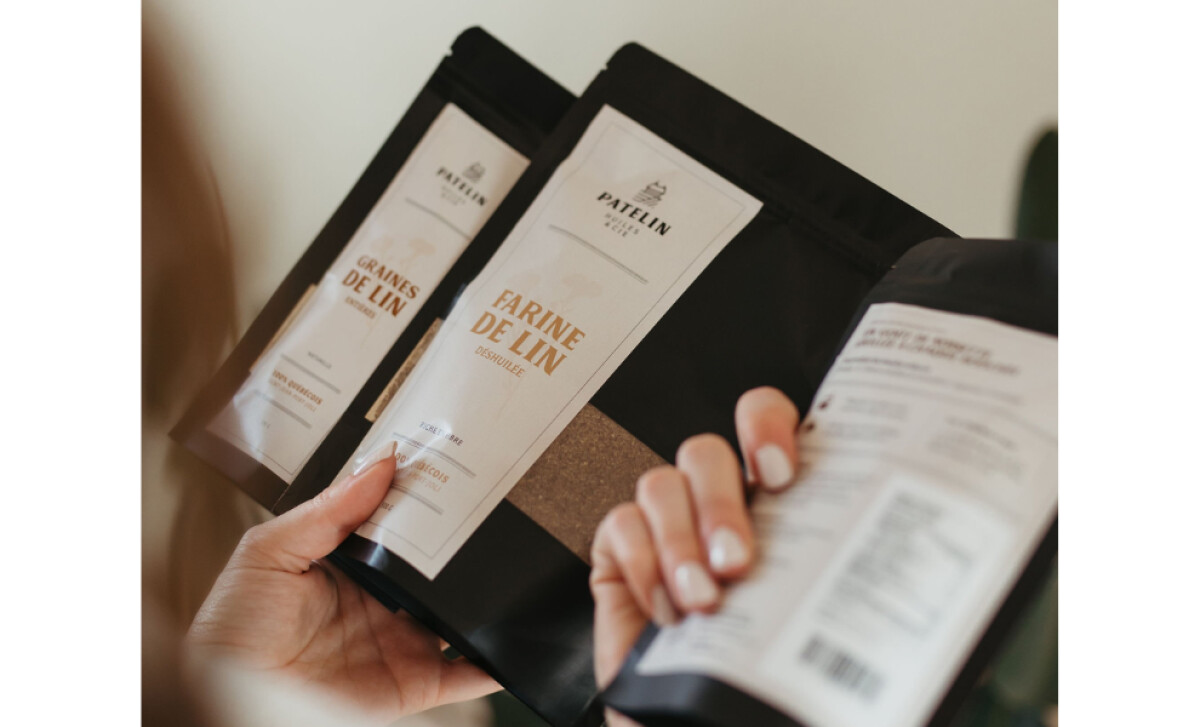 Three black packages of Patelin by Naima.