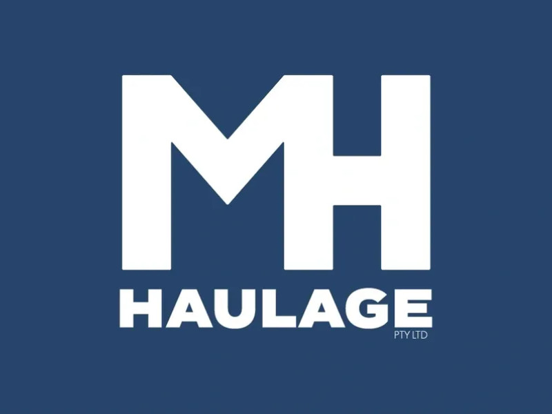 MH Haulage PTY LTD logo design by K-BOS Design.
