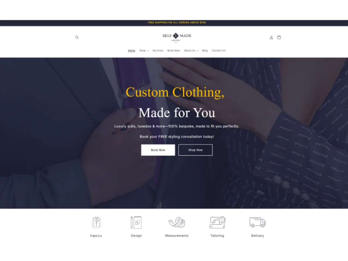 Self-Made Couture website design by Metalogics.