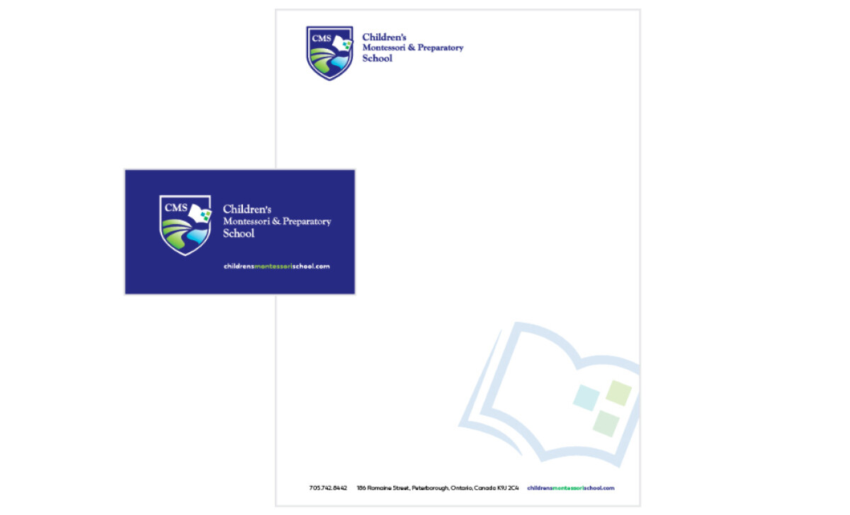 Children’s Montessori & Preparatory School beanded materials by Beeline Design & Communications.