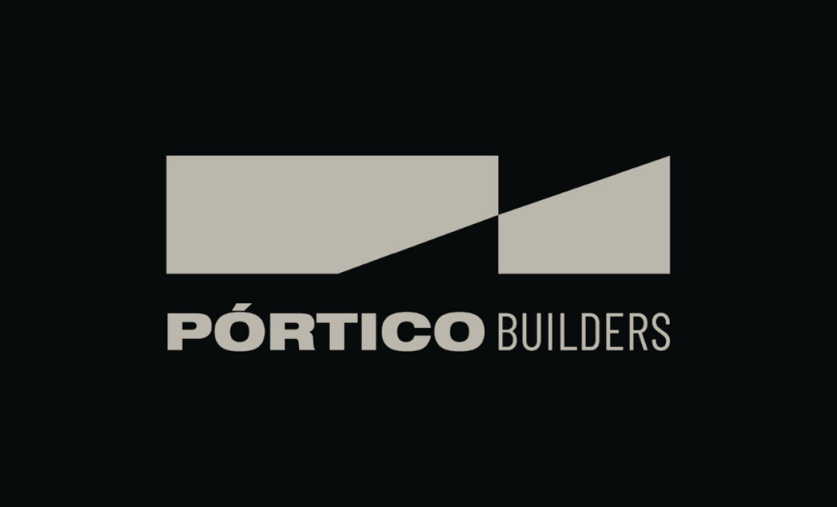 PÓRTICO Builders logo design by Alonso + De la Cruz.