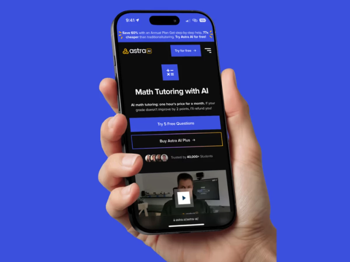 Astra AI homepage design by Conversion Design.