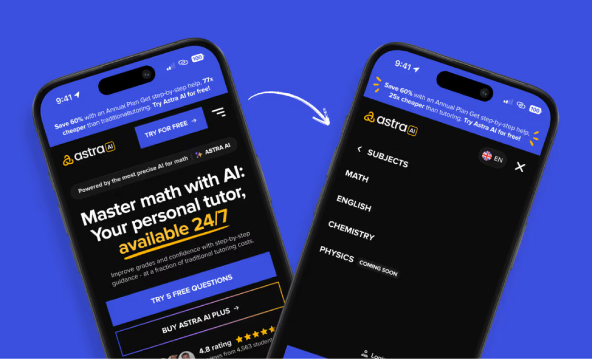 Astra AI website design by Conversion Design.