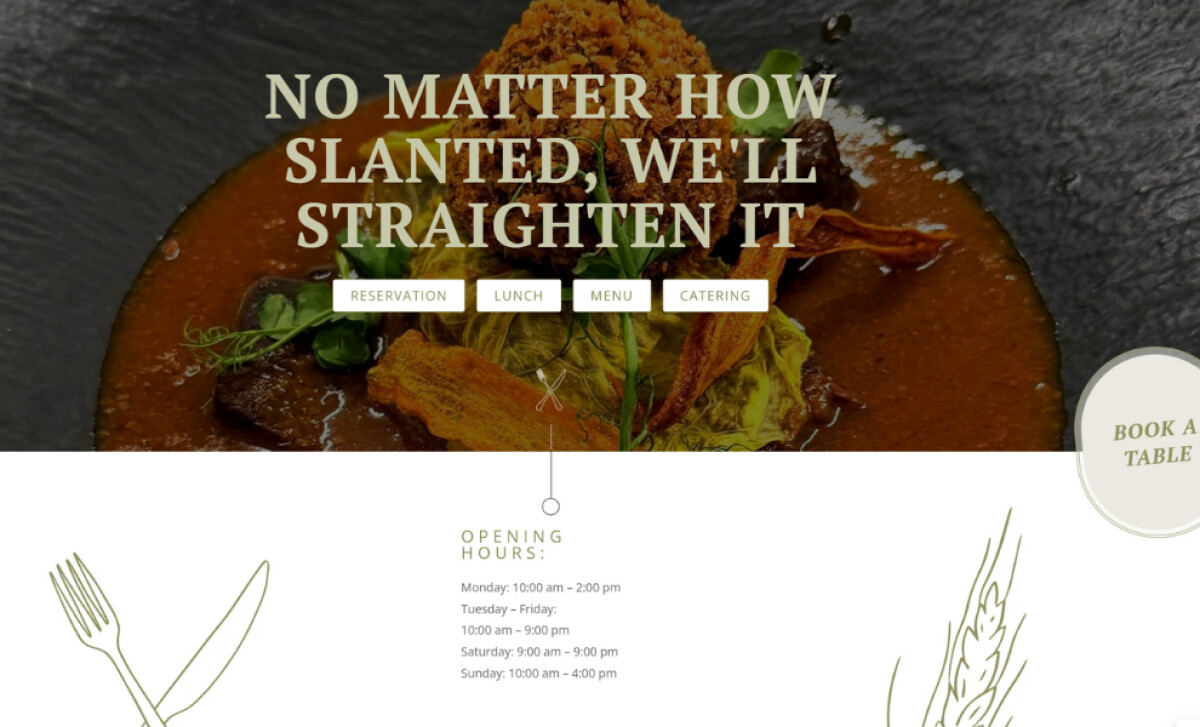 Kirchtavern opening hours and contact page design by Black Phoenix.