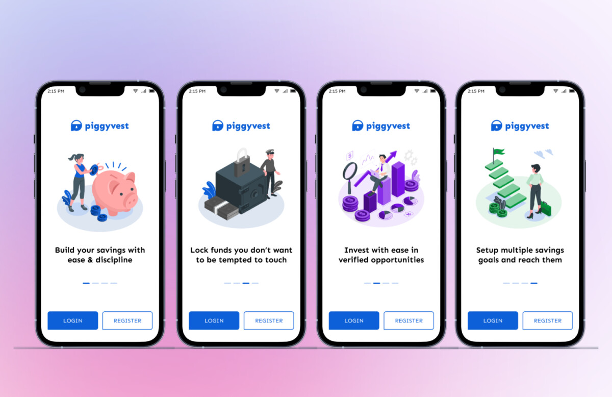 PiggyVest splash screen by Bamsthetics.