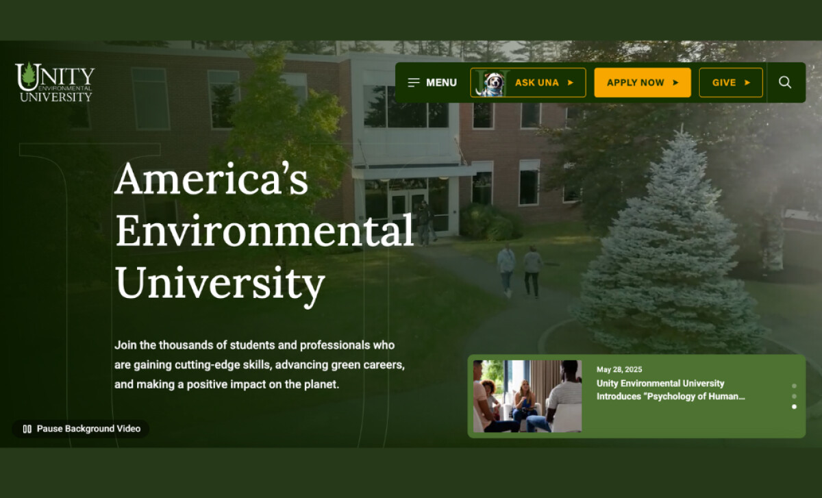 Unity Environmental University Website Design
