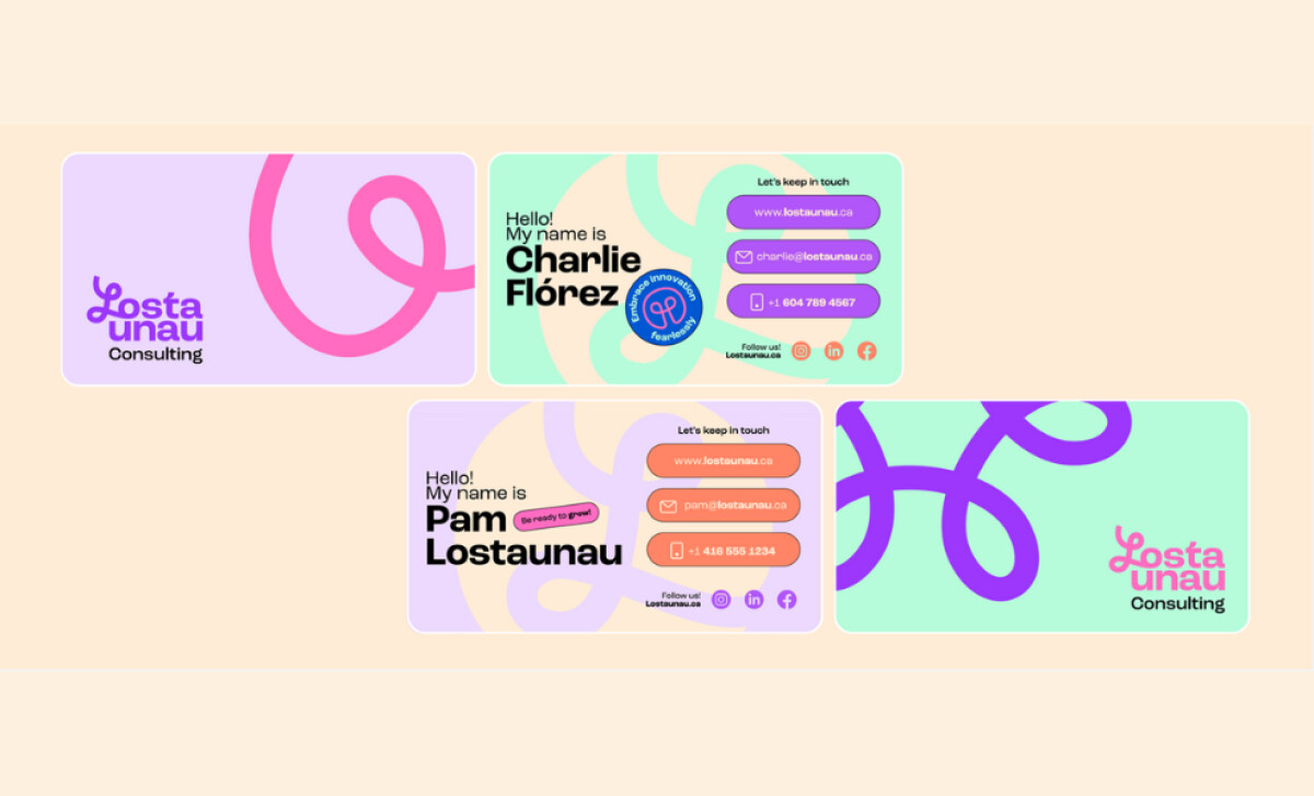 Lostaunau Consulting business card designs by Kiddo™