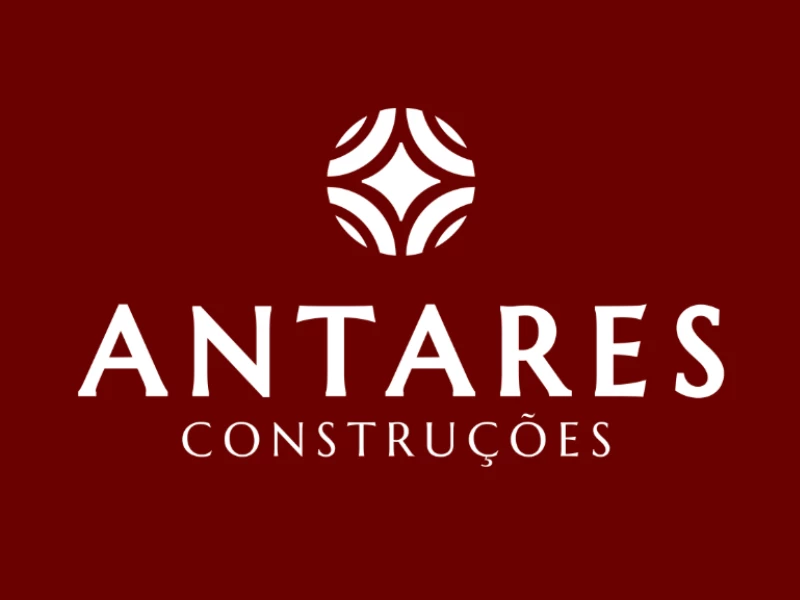 Antares Construções logo design by Estúdio Lari Design.
