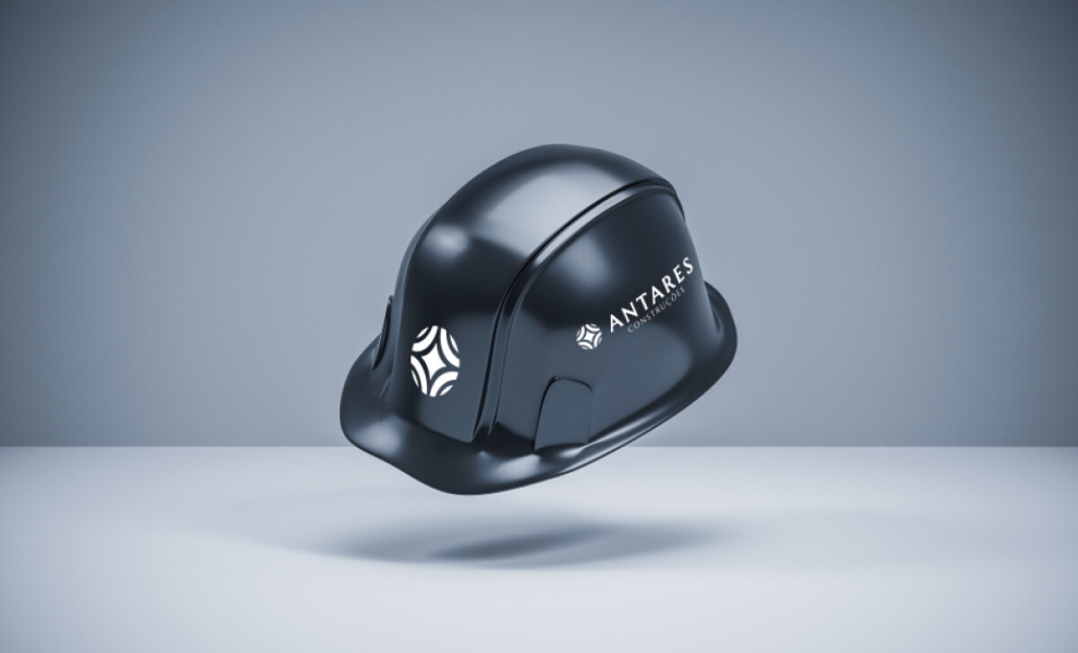 ANTARES CONSTRUÇÕES construction helmet by Estúdio Lari Design.