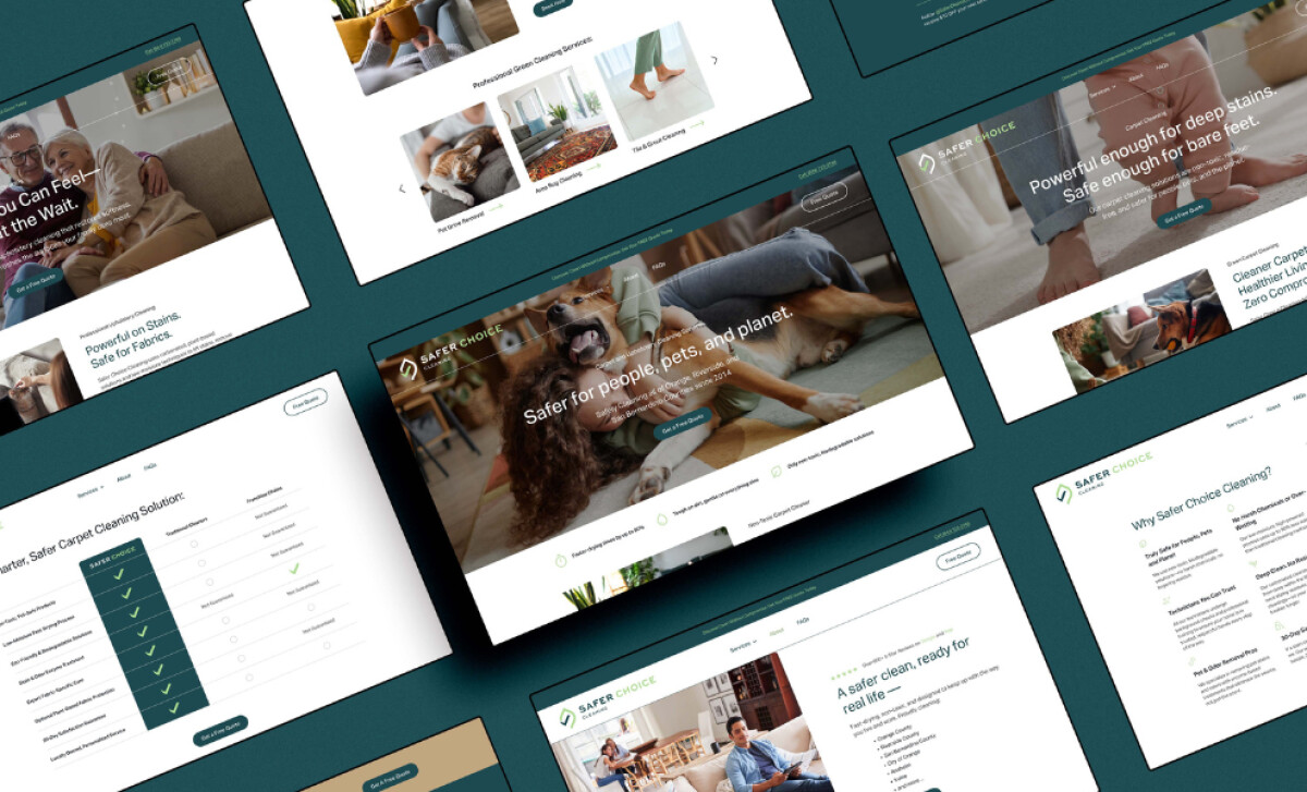 Safer Choice Cleaning Clean and Minimal Website