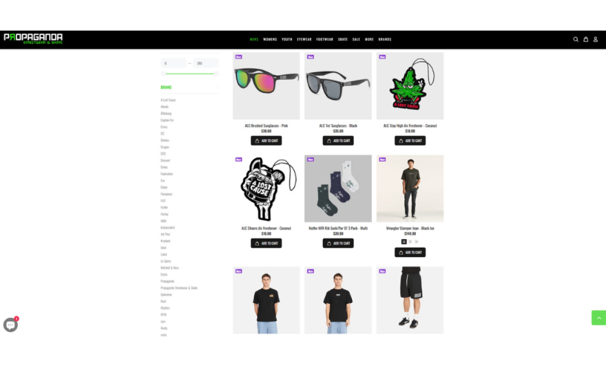 PropaGanda mens page by Socials by Guru.