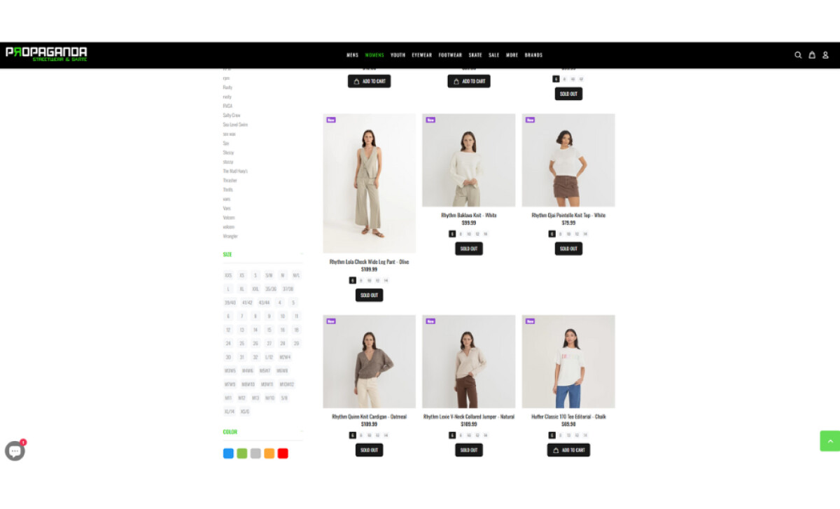 PropaGanda womens page by Socials by Guru.