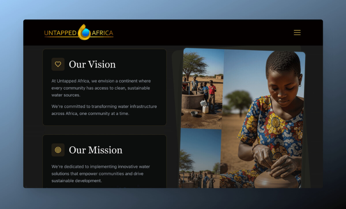 Untapped Africa Website's Mission and Vision