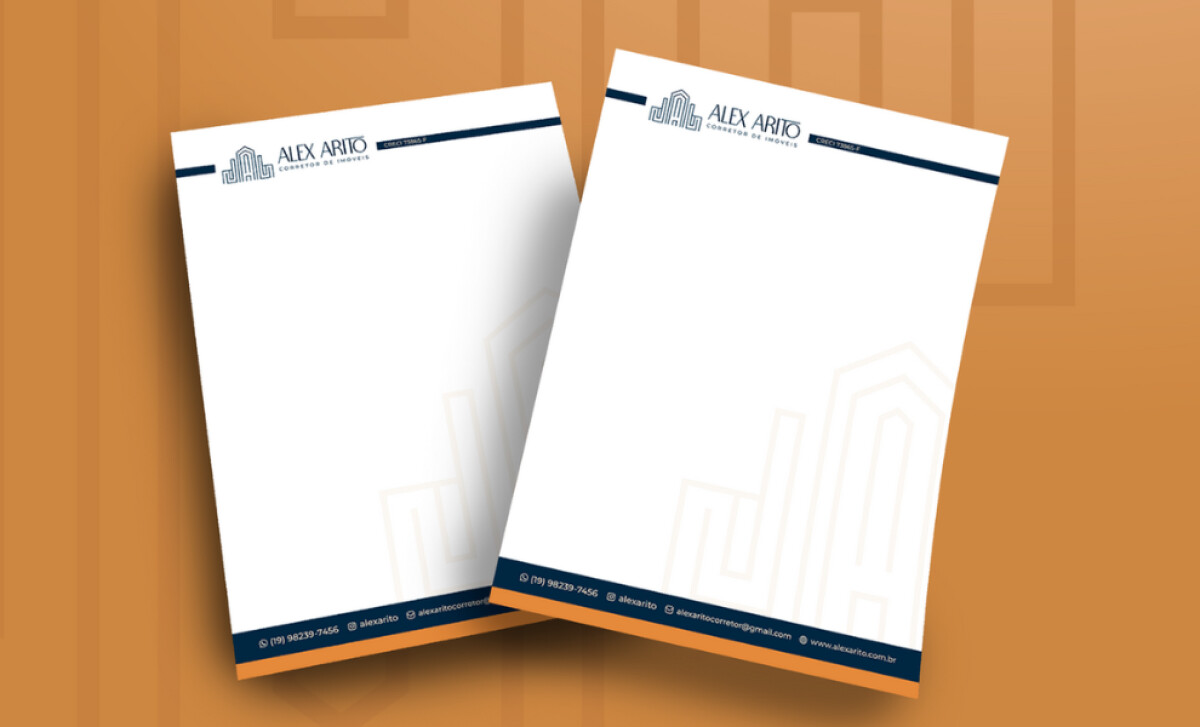 Alex Arito branded letterhead design by Metamorphozze.