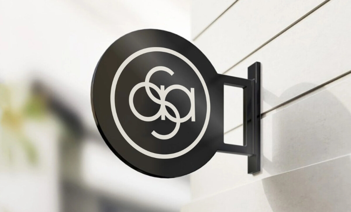 Asa wall-mounted sign by Kim Berlin.