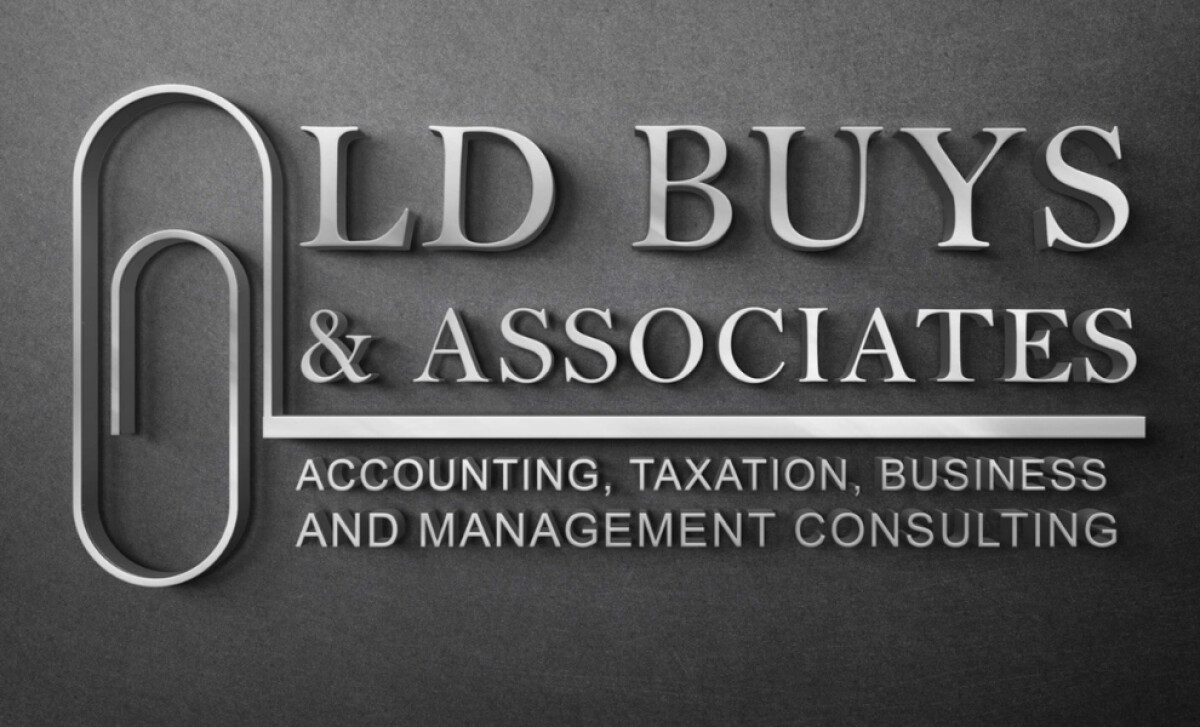 LD Buys and Associates logo on a dark background by Spartatek Designs.
