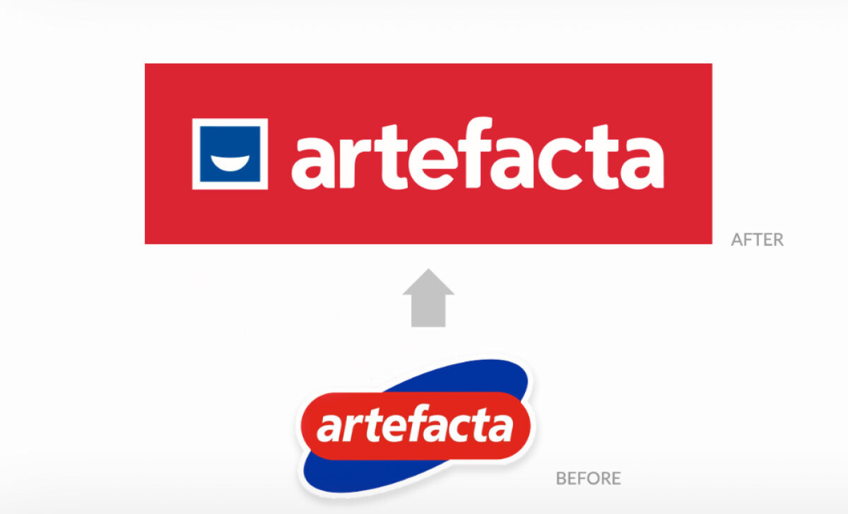 Artefacta Logo Design Before and After