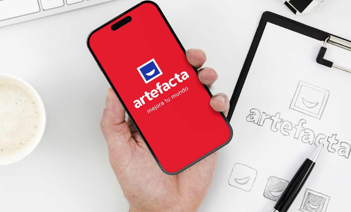 Artefacta Logo Design on Mobile Screen