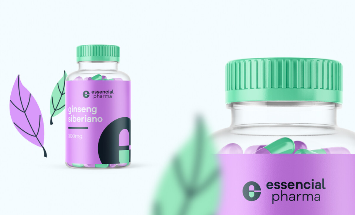 Essencial Pharma packaging design by Rafaela Terencio.