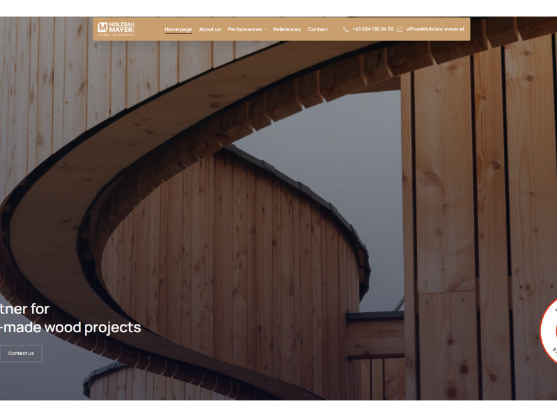Holzbau Mayer website design by Holzbau Mayer.