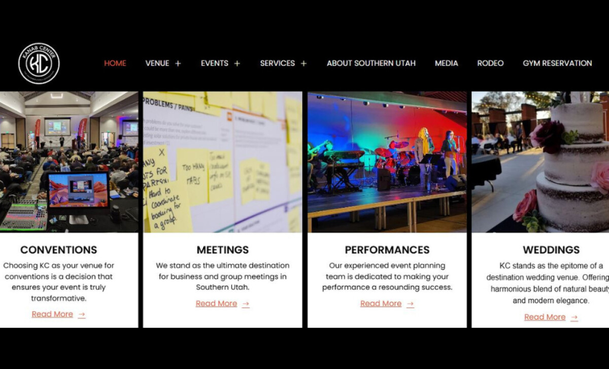 Kanab Center Website's Content Organization