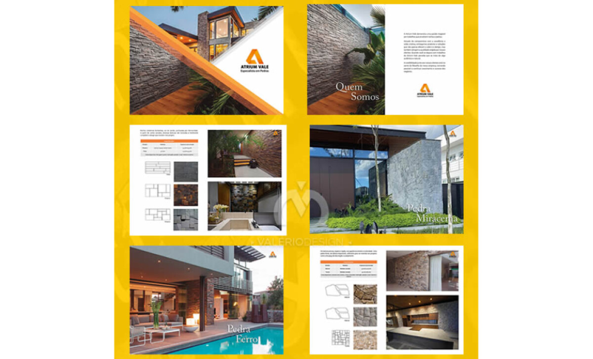 Inside pages of Atrium Vale Atrium Vale catalog by Valério Design.