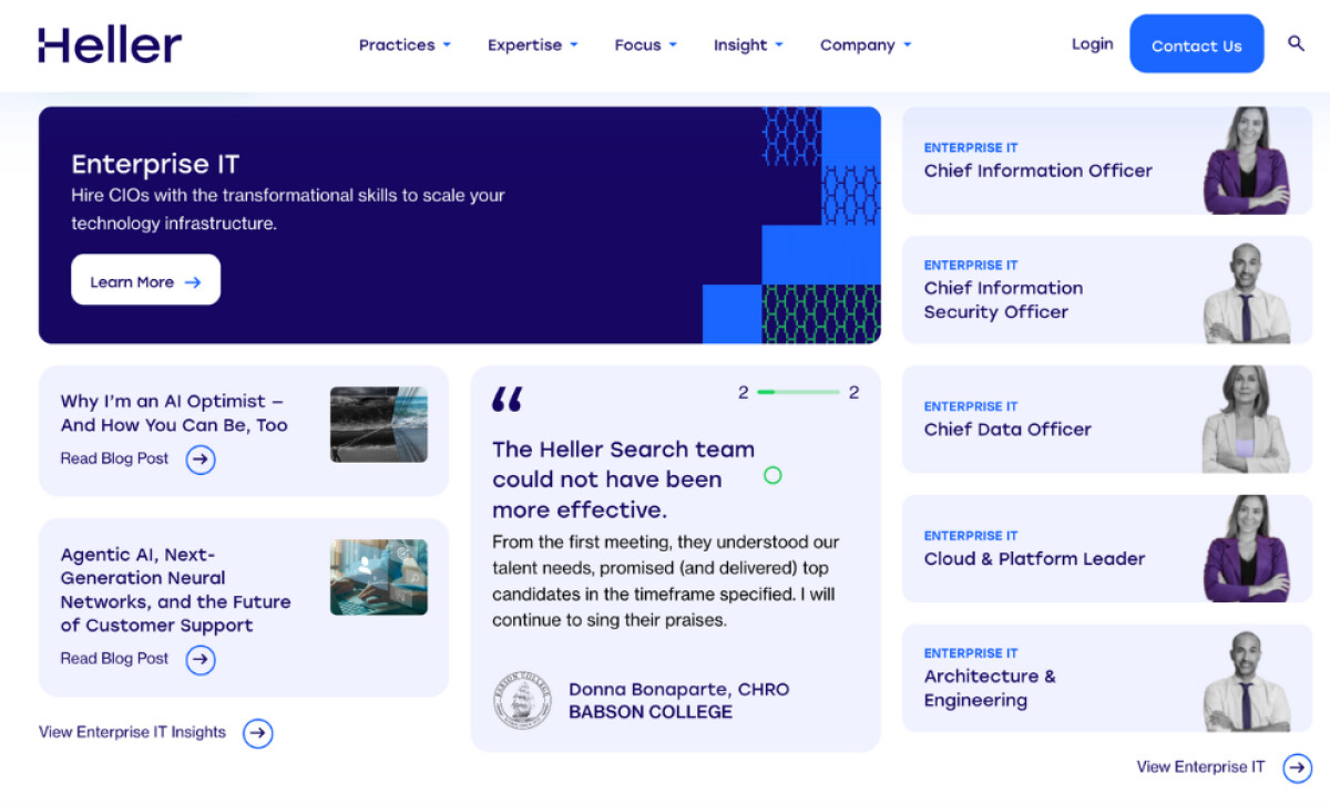Heller Website's Flexible CMS Modules