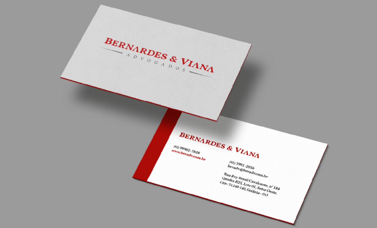 Bernardes & Viana Advogados print design by TARJA Gráfico.