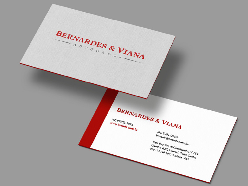 Bernardes & Viana Advogados print design by TARJA Gráfico.