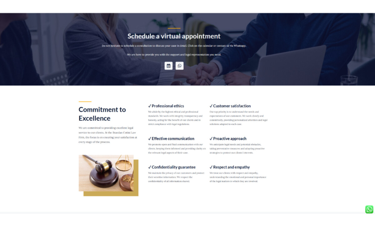 Estudio Brandan Cutini appointment page by Lúreo Digital.